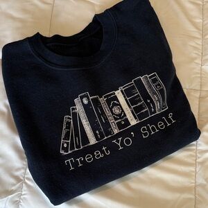 Treat Yo' Shelf Navy Graphic Sweatshirt